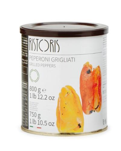 Grilled peppers RISTORIS, without skin 800g/750g