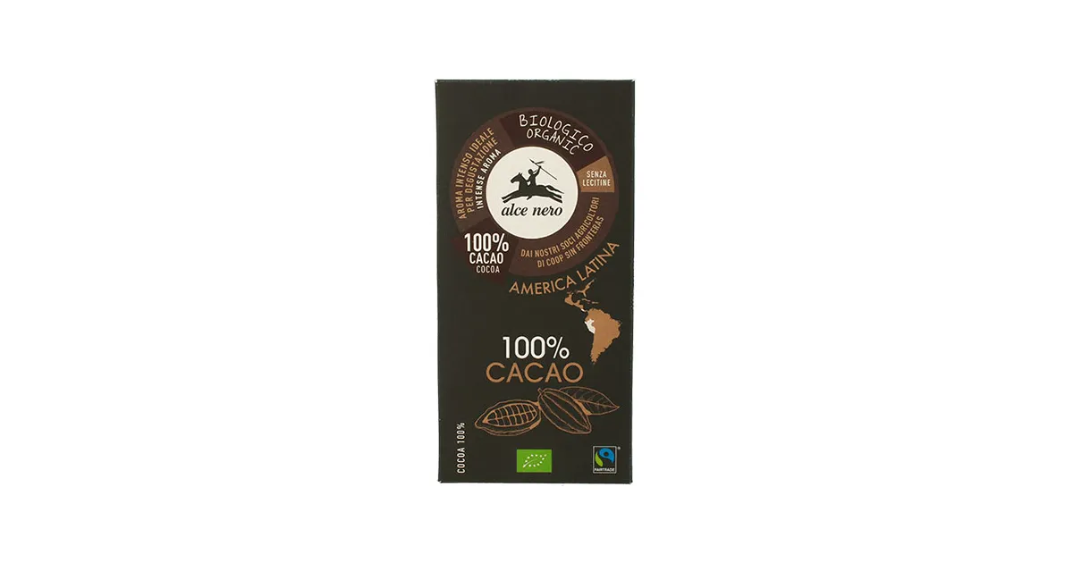 100% dark chocolate, organic