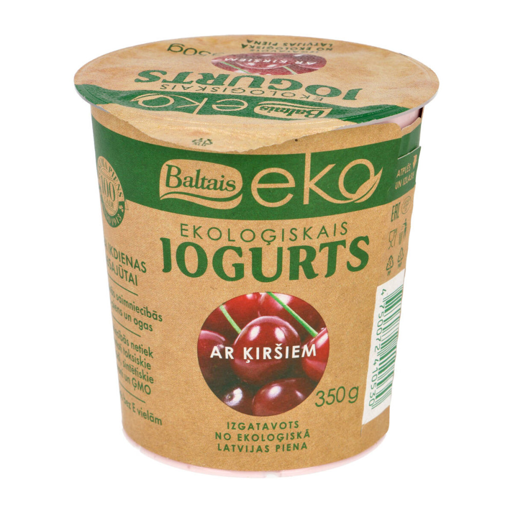 Jogurtas su vyšniomis BALTAIS, ekologiškas
