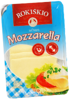 Sūris riekelėmis ROKIŠKIO MOZZARELLA 45%, 150g