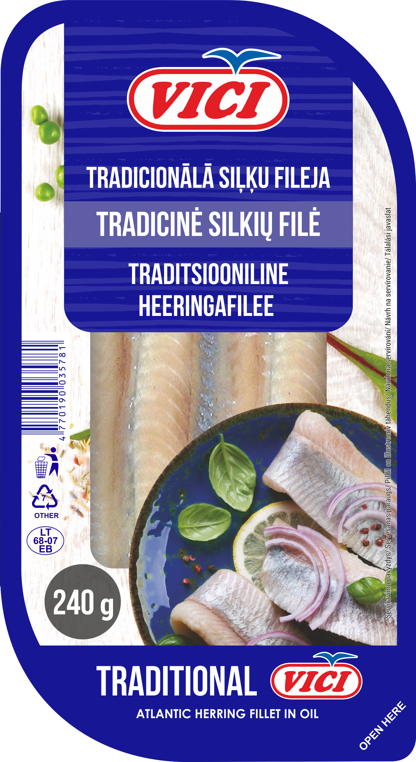 Herring fillet VICI Maties, traditional, 240 g