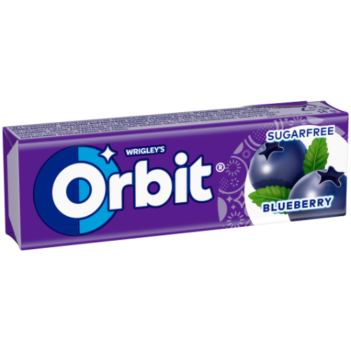 Kramtomoji guma ORBIT Blueberry, 14 g