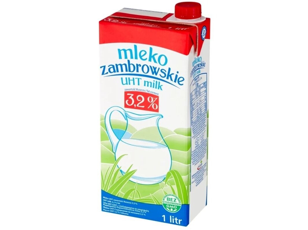 Milk ZAMBROWSKIE, 3,2%,  UAT, 1 l (M)
