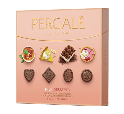 Šokoladiniai saldainiai PERGALĖ DESSERT 113g