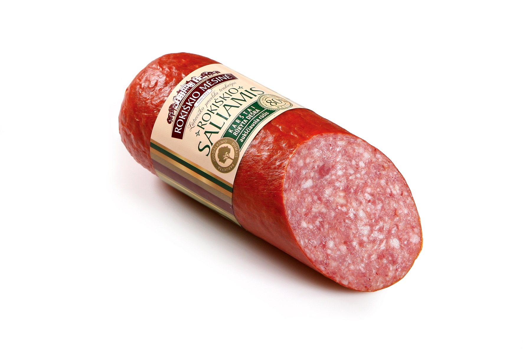 Karštai rūkyta dešra ROKIŠKIO, Saliamis, a.r., 350 g