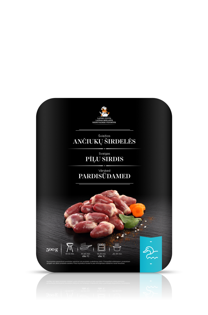 Fresh duck hearts, 500 g