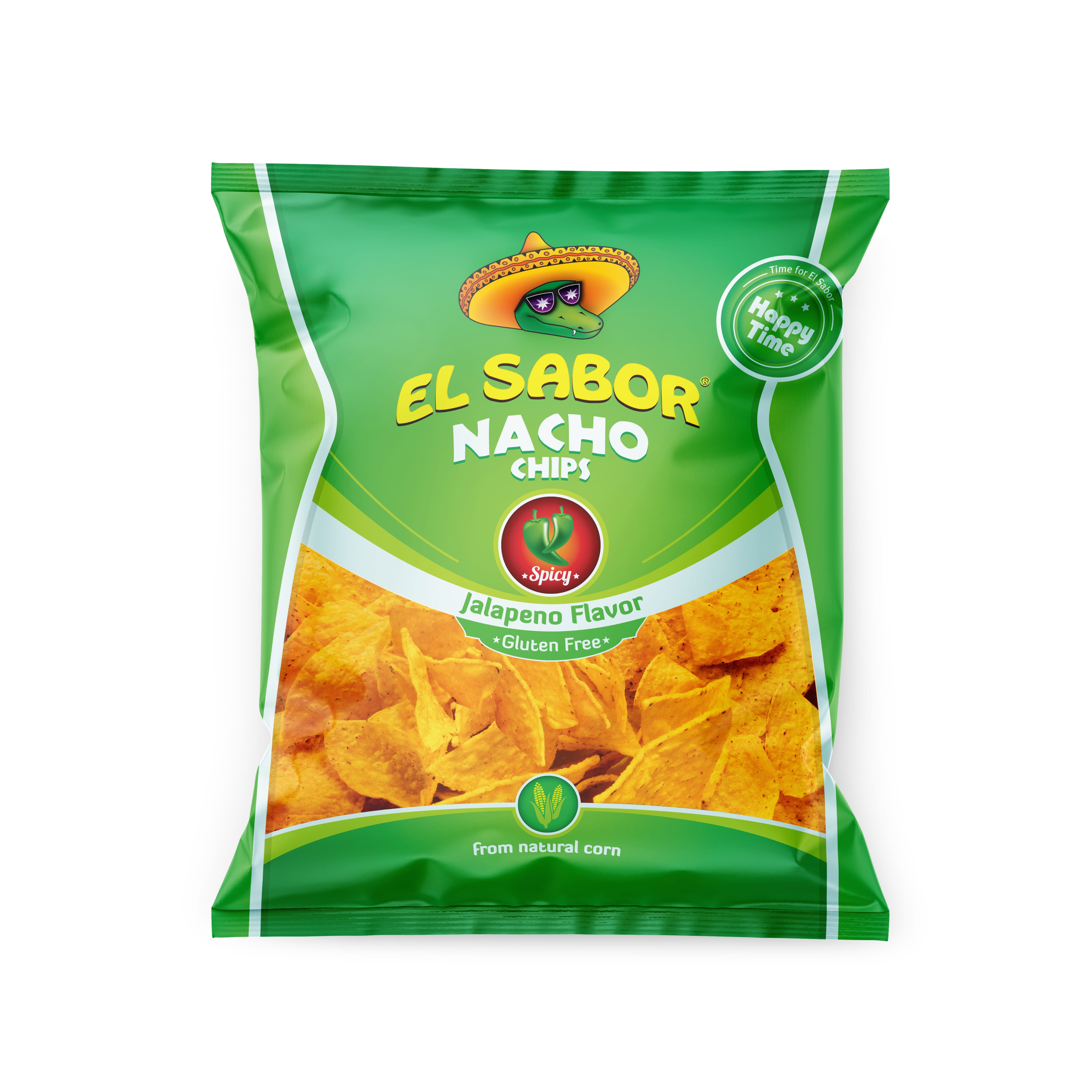 Corn chips EL SABOR, with jalapeno, 100 g