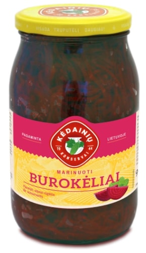 Pickled red beetroots KEDAINIU, 900 ml / 495 g