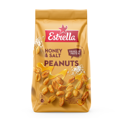 Roasted peanuts ESTRELLA, with honey and salt, 240 g