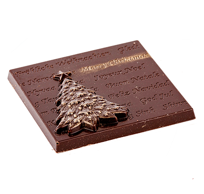 Reljefinis juodasis šokoladas ŠVENTINIS ATVIRUKAS 45g