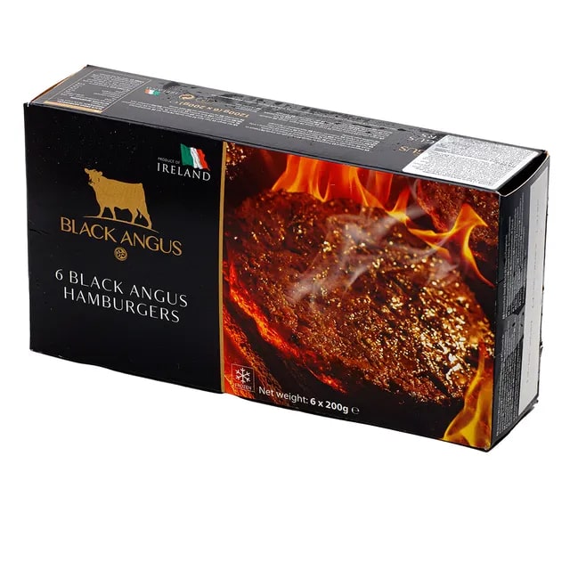 Frozen beef burger, Black Angus, 6x200g