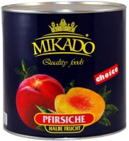 Peach halves MIKADO, 2.5 kg / 1.5 kg