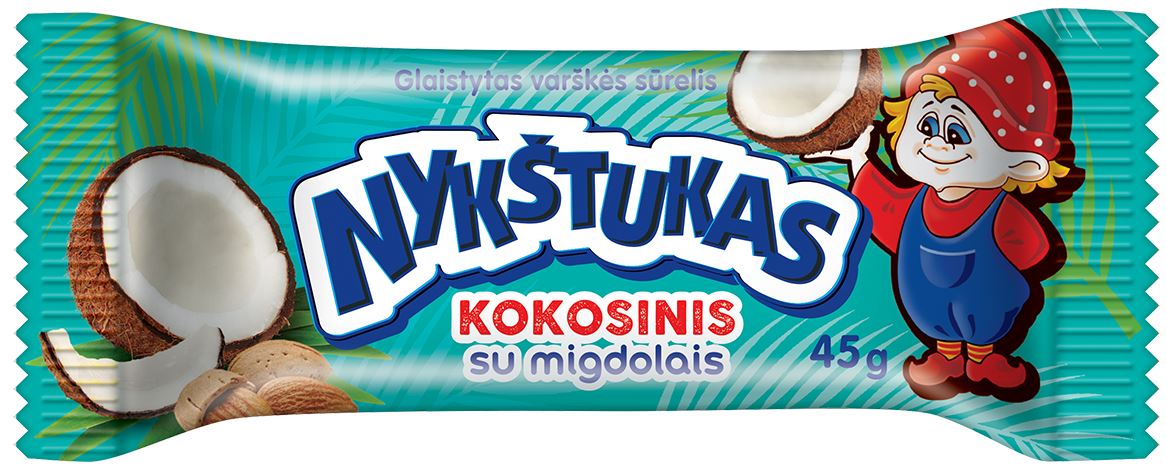 Glazed cottage cheese NYKŠTUKAS, coconut, 23.1%, 45 g