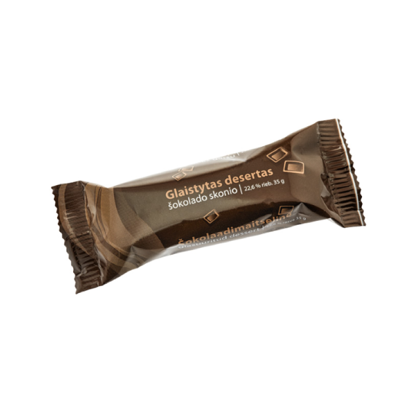 Glaistytas varškės sūrelio desertas MILIKO, šokolado skonio, 24%, 35 g