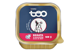 Šlapias šunų maistas su jautiena TEO 150g