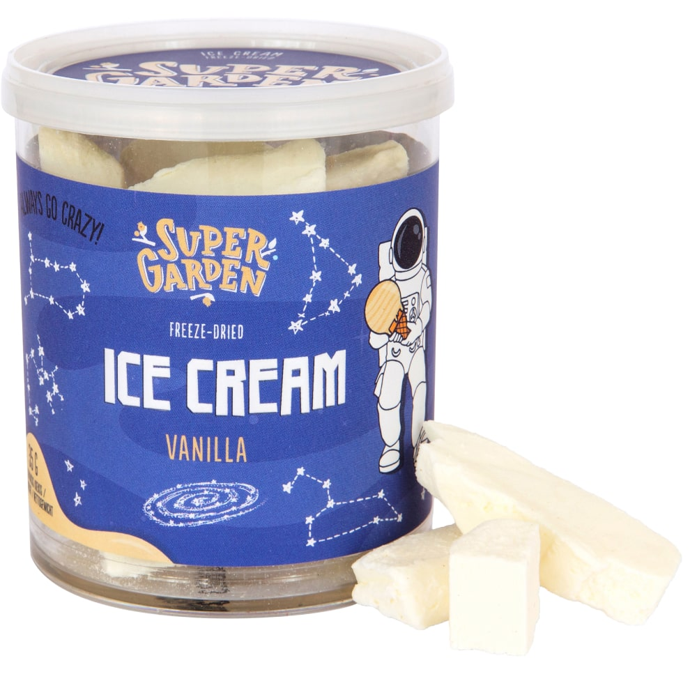 Freeze-dried vanilla ice cream