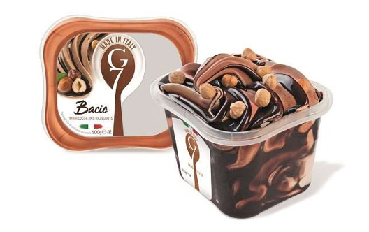 Italian ice cream G7 Bacio in a box, 1000 ml