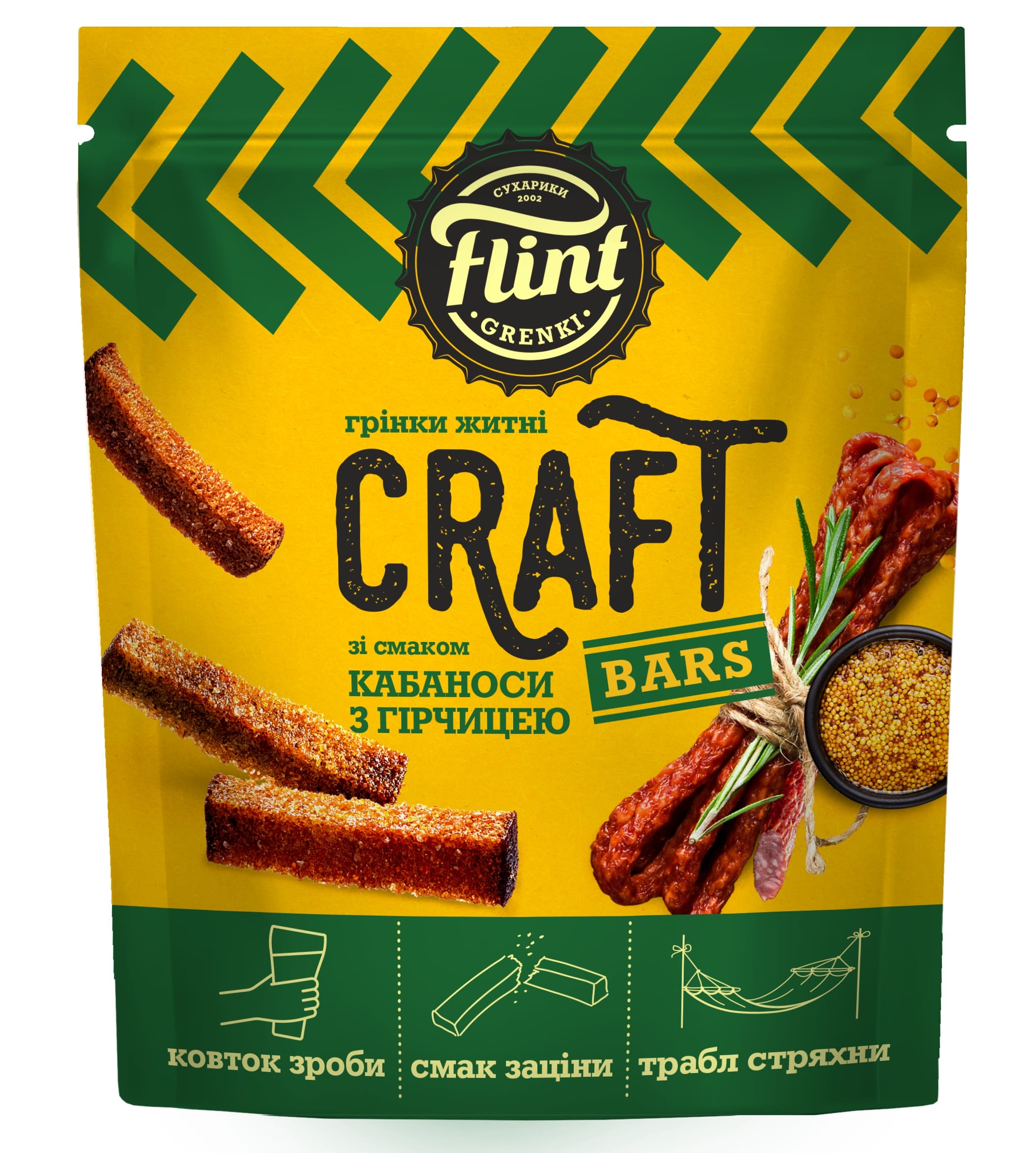 Breadcrumbs FLINT, Craft, cabanos and mustard flavor, 90 g