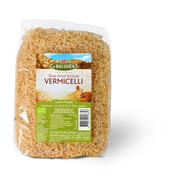 Vermicelli, semi-whole grain