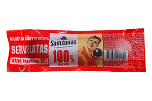 Karštai rūkyta dešra SAMSONO SERVELATAS, a. r., 220 g
