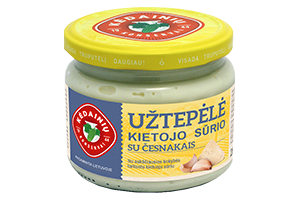 KĖDAINIŲ kietojo sūrio užtepėlė su česnakais, 280 g