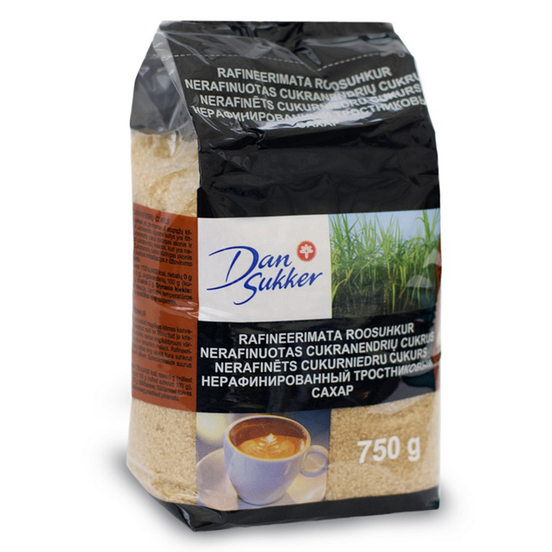 Brown cane sugar DAN SUKKER, 750 g