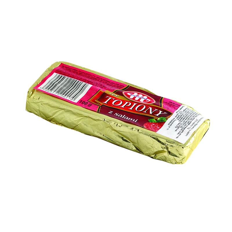 Processed cheese, with salami, 100 g