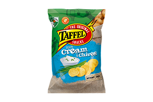 Bulvių traškučiai ŽALGIRIS TAFFEL SOURCREAM & CHIVES 130g