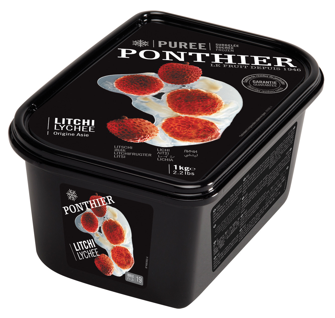 Frozen lychee puree, 1 kg