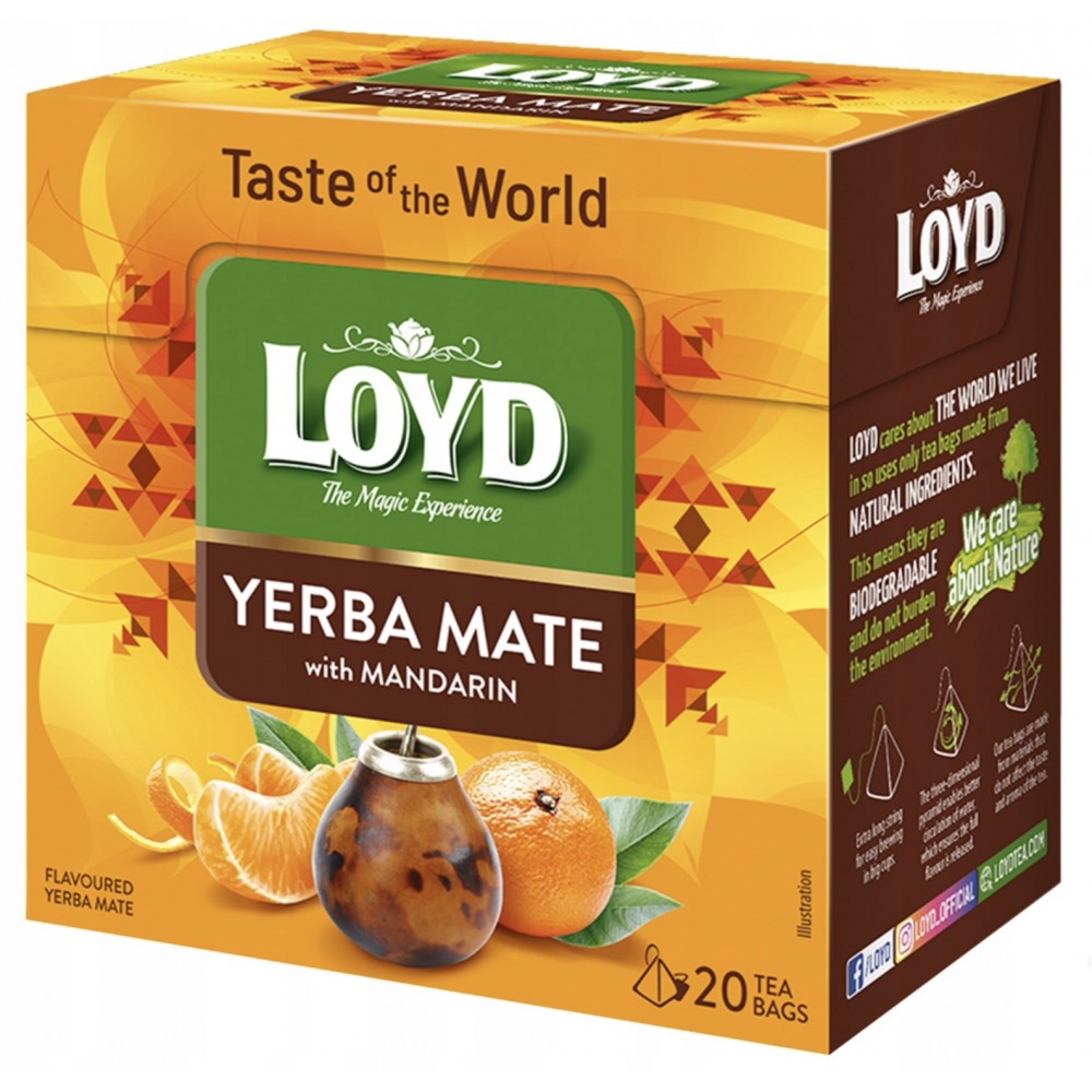 Yerba mate tea LOYD mandarine flavor, 20x1.7g
