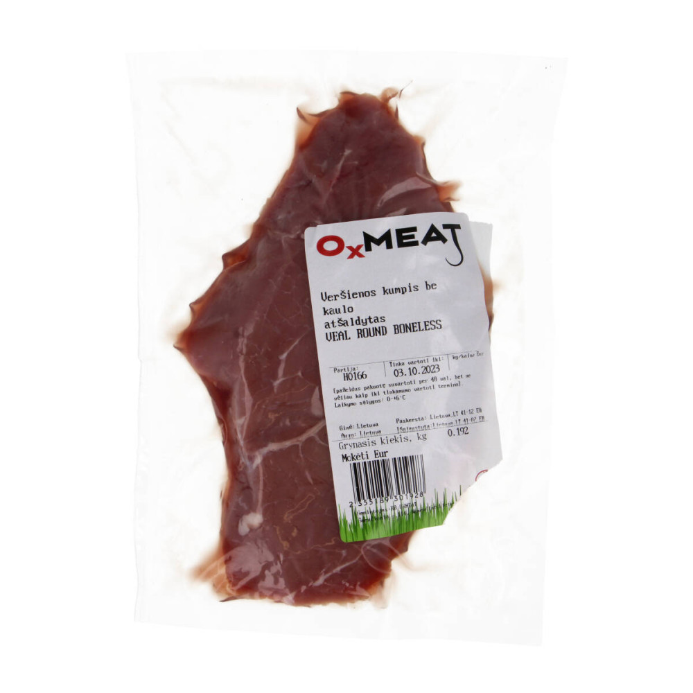 Boneless veal ham, vacuum-packed