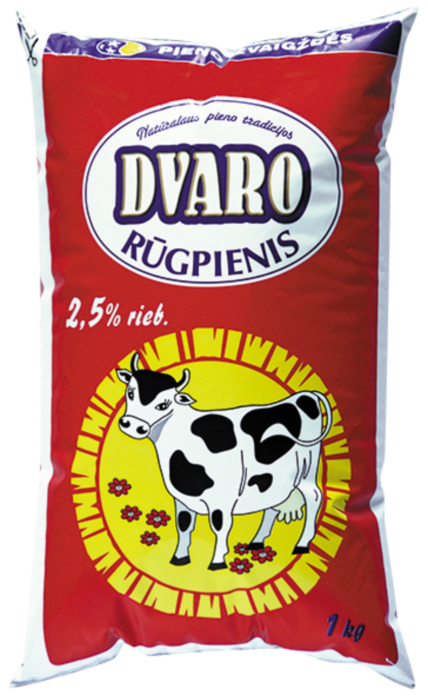 DVARO vinegary milk, 2,5%, 0,9 kg