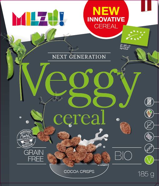 Veganiški sausi pusryčiai BIO MILZU!, su juodųjų serbentų sultimis, 200 g LT-EKO-001