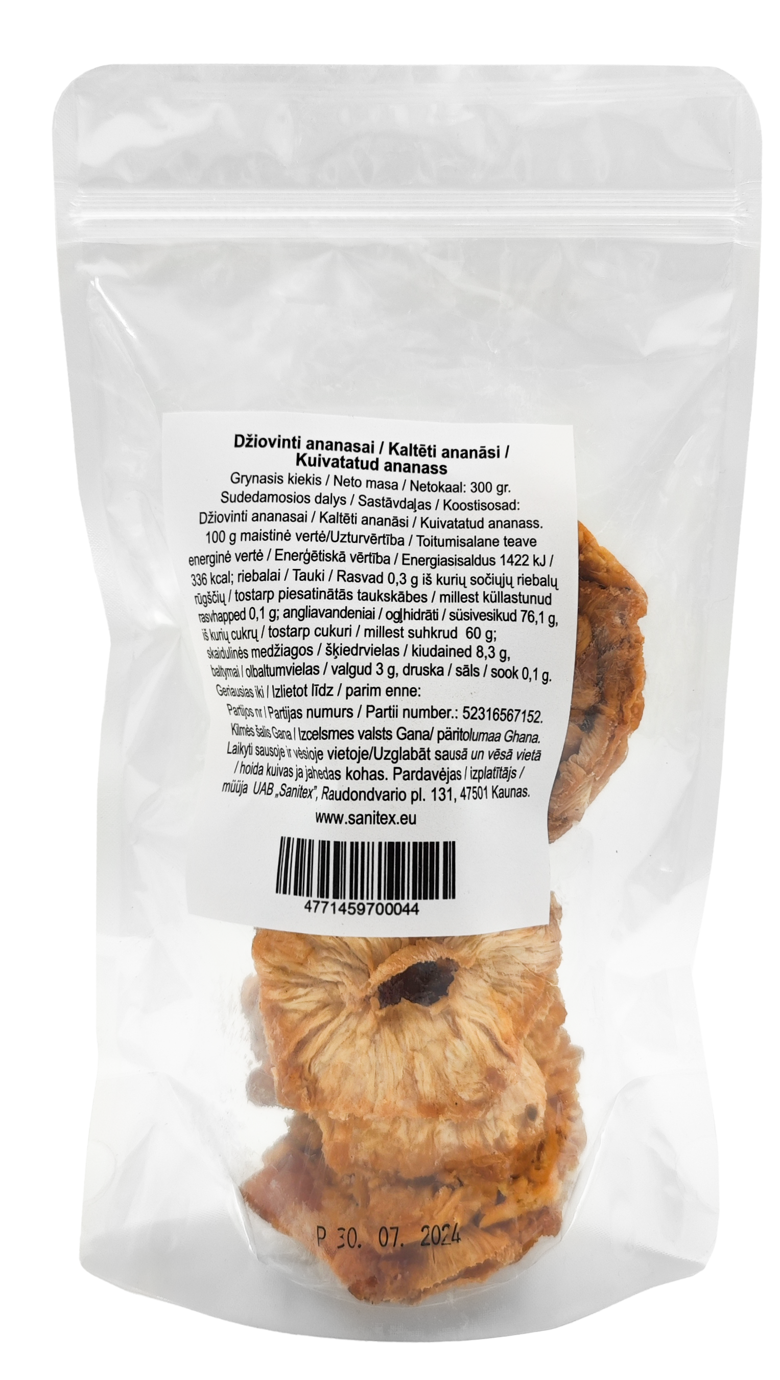 Dried pineapple, 300 g D