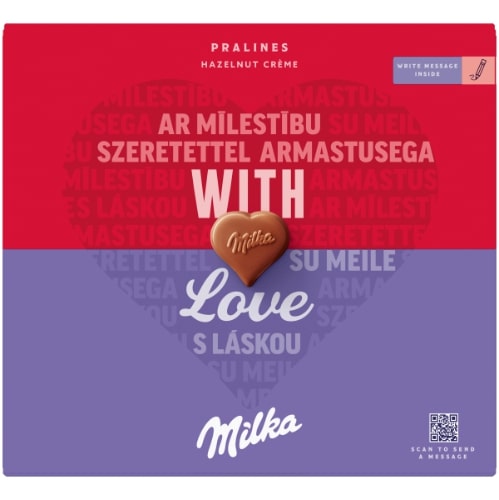 Milk chocolate candies MILKA, with hazelnut filling, 110 g