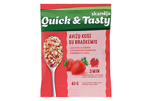 Avižinė košė su braškėmis SKANĖJA 40 g