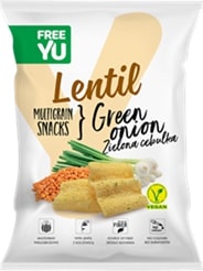 Vegan lentil chips FREE YU, with onions, 70 g