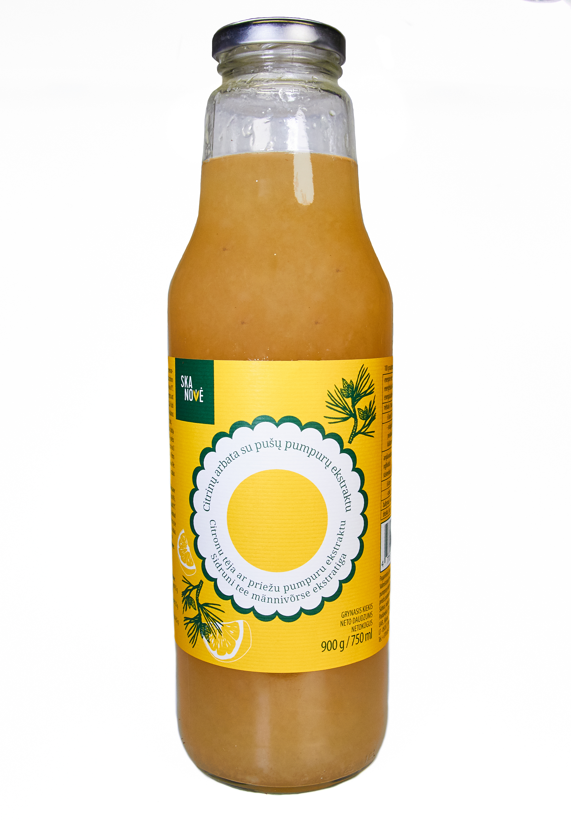 Lemon tea with pine buds SKANOVĖ, 900 g / 750 ml