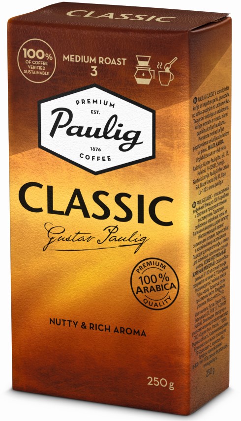 Ground coffee PAULIG CLASSIC, in vacuum, 250 g