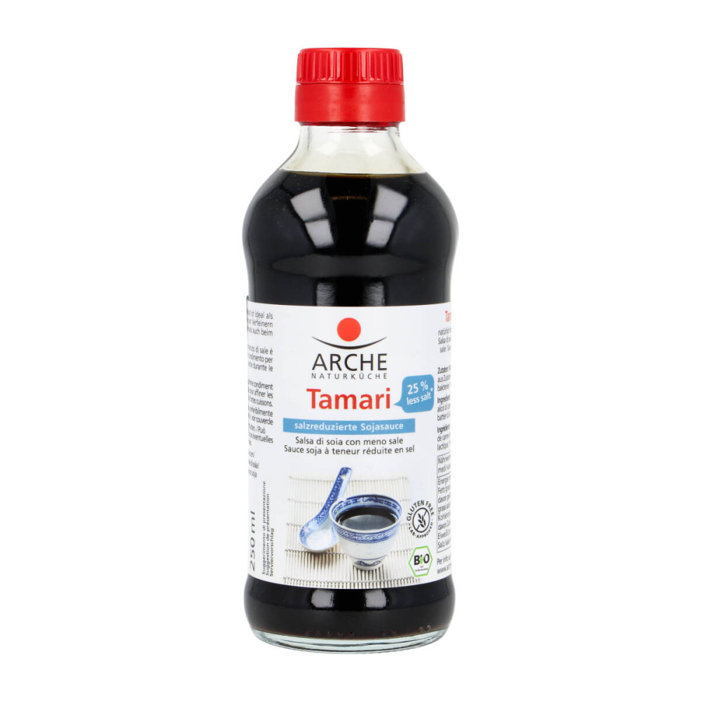 Tamari soy sauce, lower in salt, organic