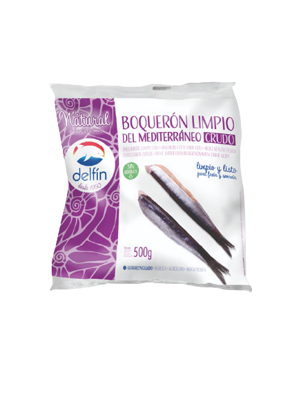 Frozen anchovies, gutted, headless 500g
