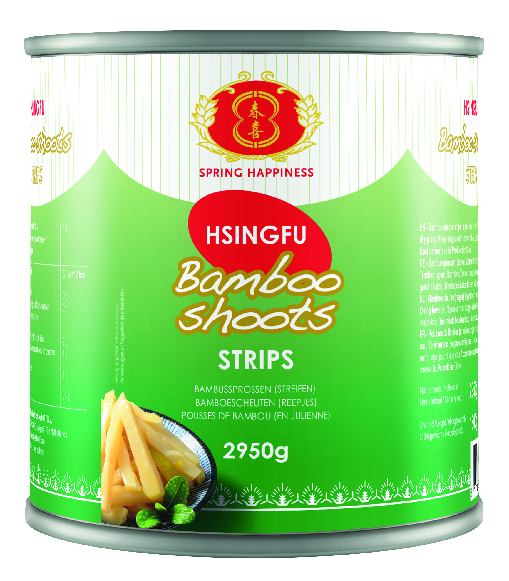 Bamboo shoots SPRING HAPPINESS, strips, 2,95kg/1,8kg