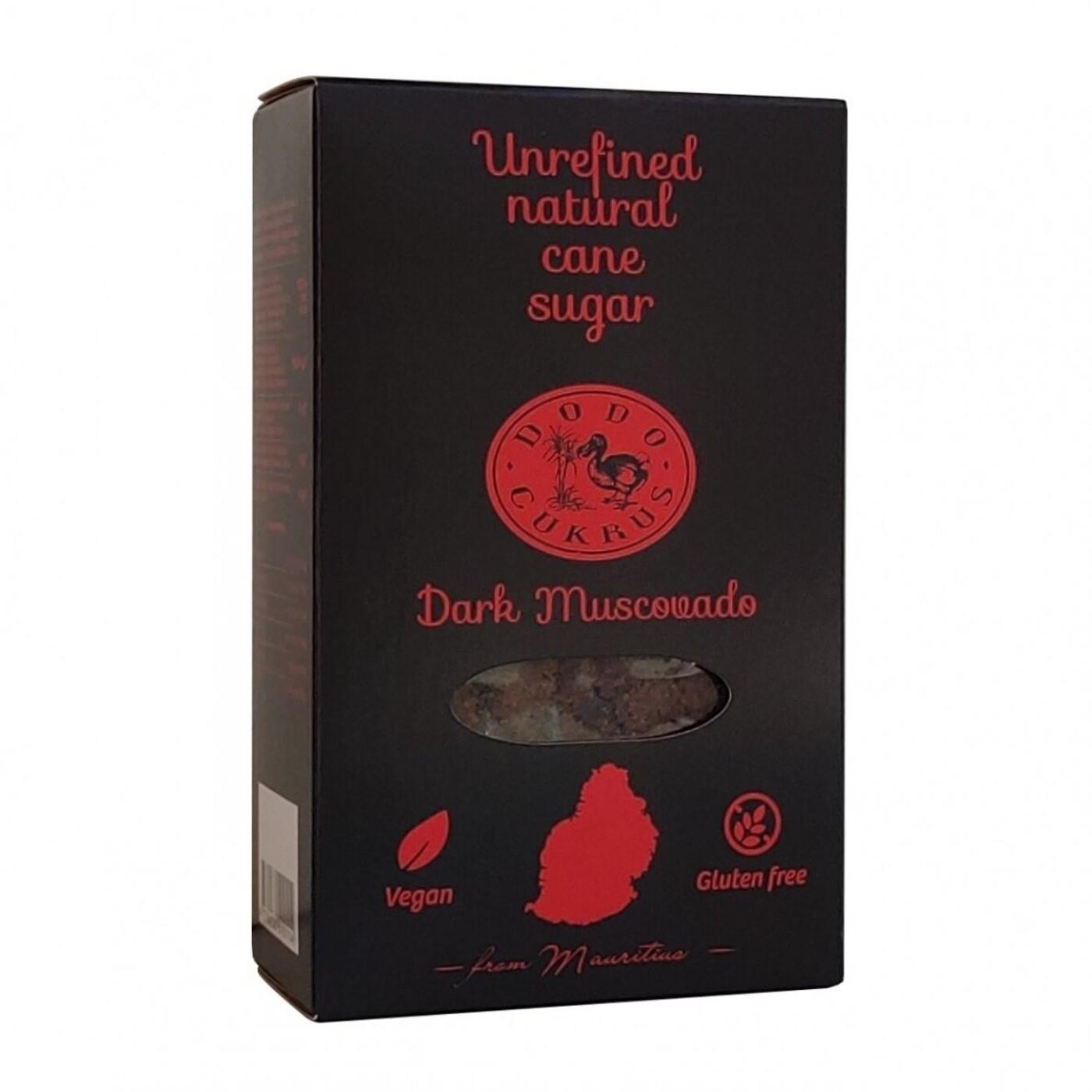 Unrefined cane sugar DODO Dark Muscovado, 500 g