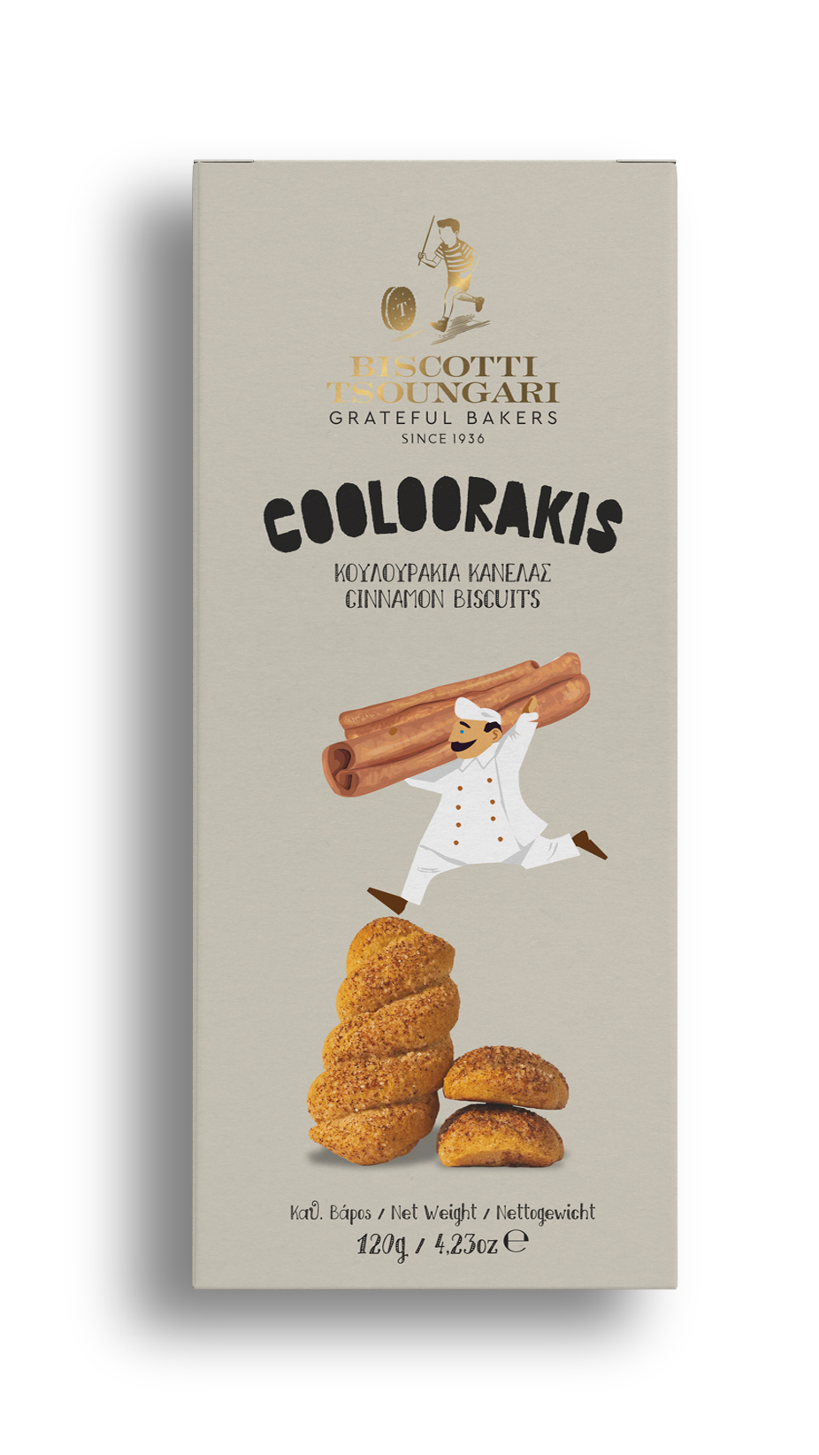Biscuits BISCOTTI TSOUNGARI Cooloorakins with cinnamon, 120 g