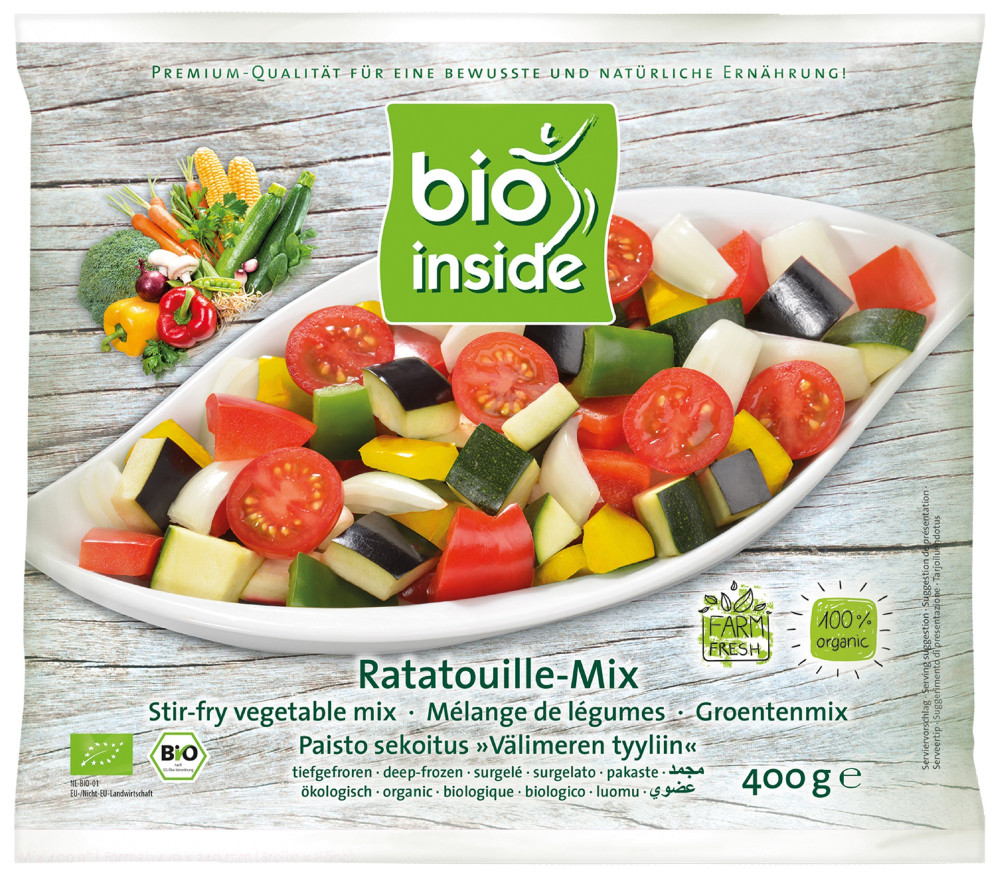 RATATOUILLE-MIX vegetable blend for baking, frozen, organic