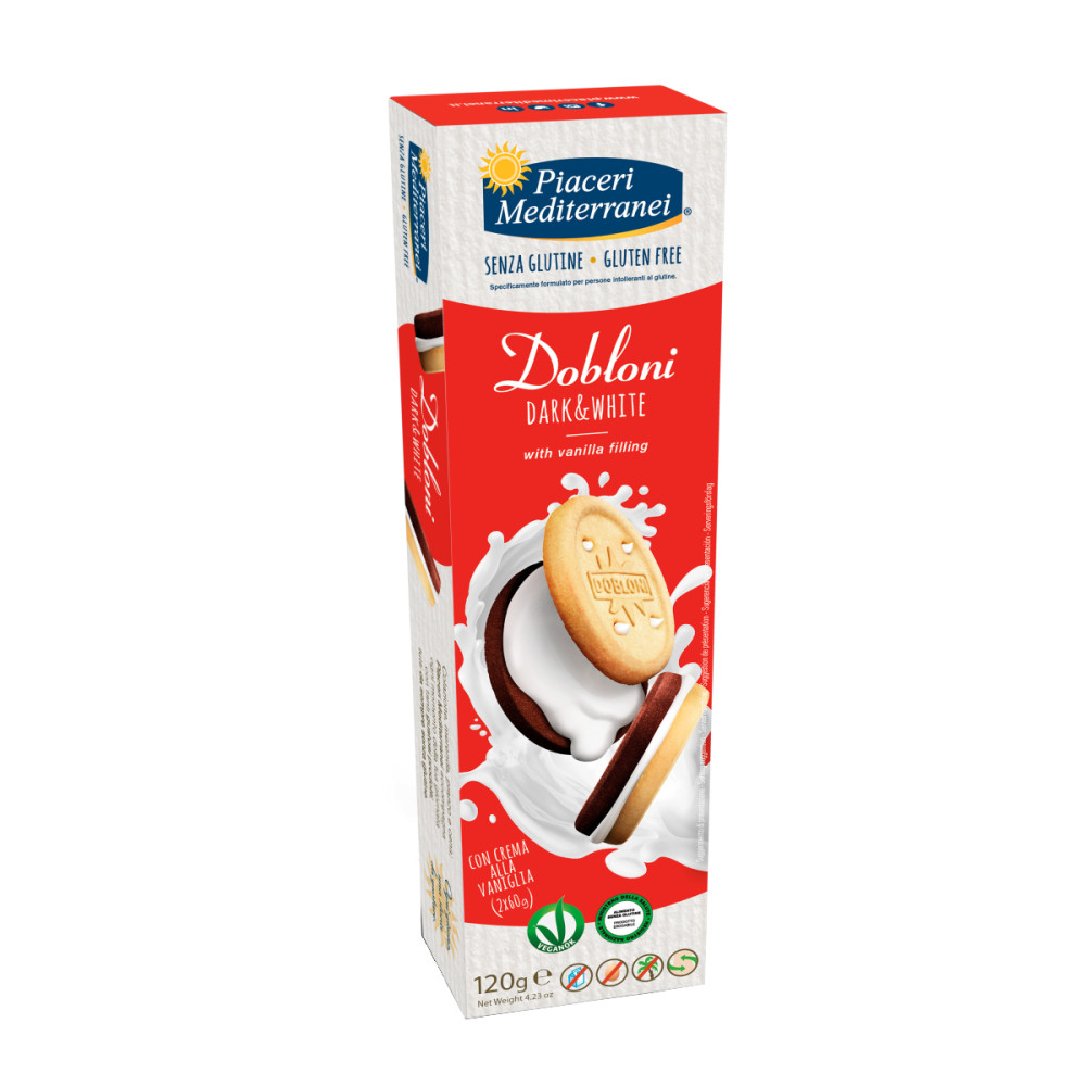 Sausainiai DOBLONI DARK & WHITE, be glitimo