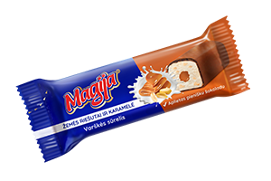 MAGIJA varškės sūrelis su žemės riešutais ir karamelės įdaru 27% 40g
