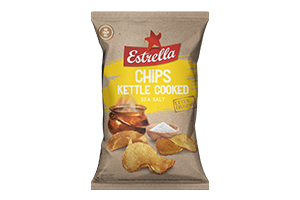 Bulvių traškučiai su druska ESTRELLA KETTLE, 120 g