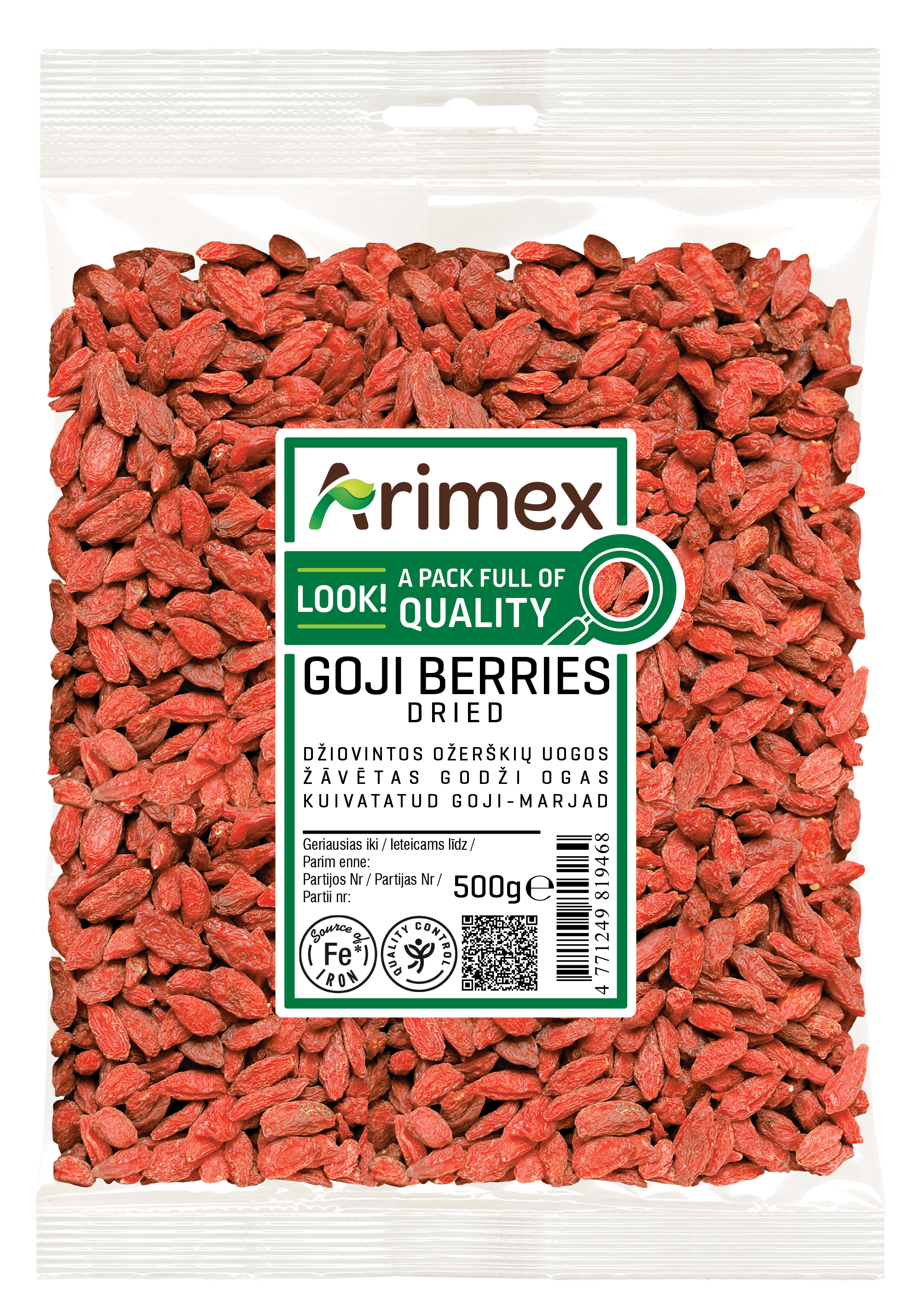 Dried goji berries ARIMEX, 500 g