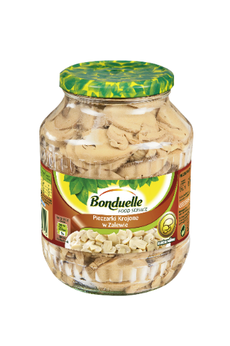 Cutted champignons in own juice BONDUELLE, 1,6 / 0,96 kg